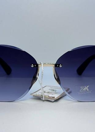 Сонцезахисні окуляри жіночі сині лінзи zk glasses