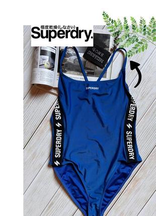 Очень красивый стильный синий купальник superdry
