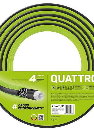 Садовый шланг cellfast quattro 3/4" давление до 20 бар 25м салатовый (10-075)