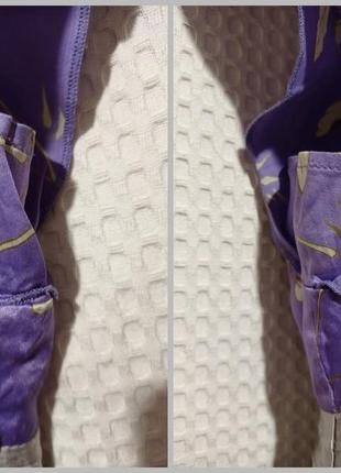 Ро23 шелковое роскошное гламурное сиреневое женское платье платье с короткими рукавами на запах шелк7 фото