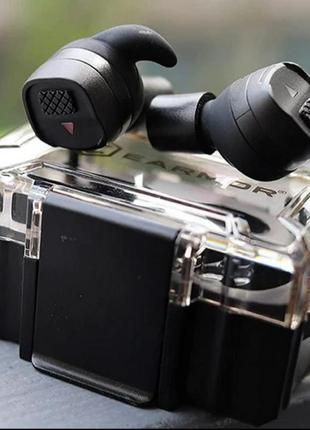 Активні беруші earmor m20t tactical з bluetooth тактичні стрілкові навушники, військові беруші під каску