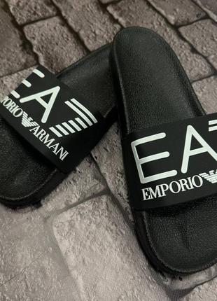 Чоловічі тапки шльопанці armani emporio