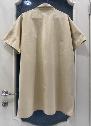 Удлиненная рубашка из плотного хлопка oversize8 фото
