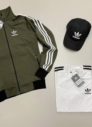 Набір 4в1 adidas: кофта-штани-футболка-кепка 🔥