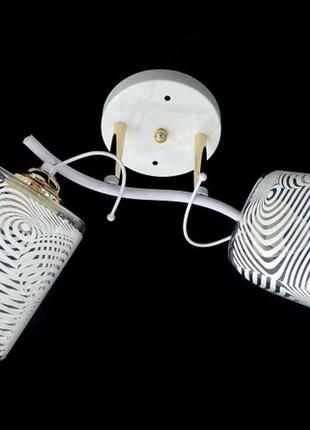 Люстра sirius ю 6752а/2 wh+fg  на 2 плафони