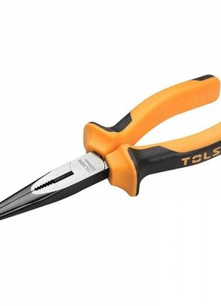 Довгогубці з гострими плоскогубцями ерго рукоятка gripro tolsen tools профі 200 мм