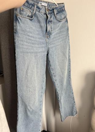 Zara джинси з нещільної тканини4 фото