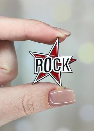 Металлический значок, пин "rock. рок" (знач0767)