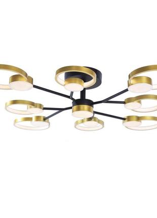 Люстра світлодіодна акрилова sirius ш 1313/9 black+gold