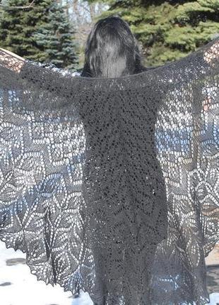 Шикарна шаль амитола з шовку, кидмохера і мериноса8 фото