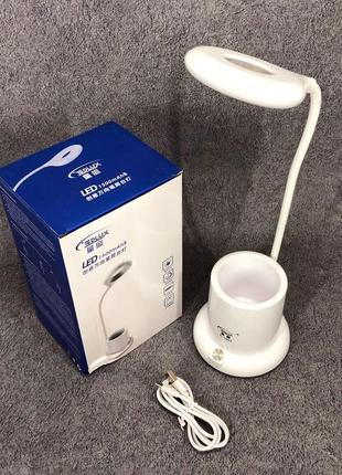 Настольная лампа taigexin led tgx 1007, настольная лампа для школьника, настольная лампа на гибкой ножке7 фото
