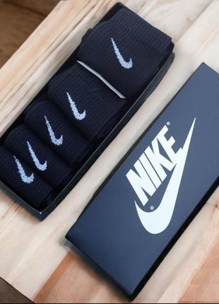 5 пар в коробке, подарочный набор носков dutch nike черные 36-40 р.