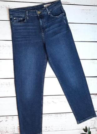 Брендовые зауженные синие джинсы стрейч средняя посадка marks&amp;spencer размер26912 eur40