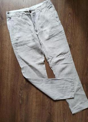 Мужские светлые льняные брюки размер 30 можно на подростка1 фото