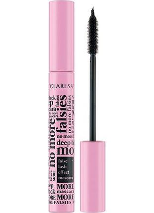 Claresa туш для вій no more falsies! чорна, 10 г