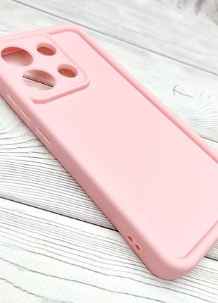 Чохол shock case для xiaomi redmi note 13 4g бампер силіконовий цвіт рожева пудра 4