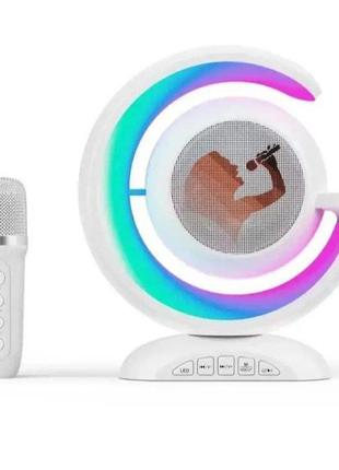 Настольная лампа ночник с беспроводной bluetooth колонкой lightshow ys-110 с одним микрофоном