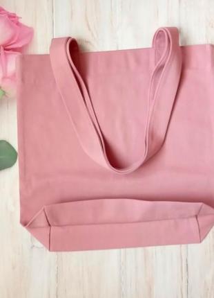 Эко-сумка, шоппер котон розовая2 фото