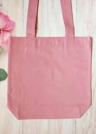 Эко-сумка, шоппер котон розовая3 фото