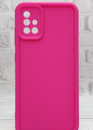 Чехол shock case для samsung galaxy a51 / a515 бампер силиконовый цвет темно-розовый