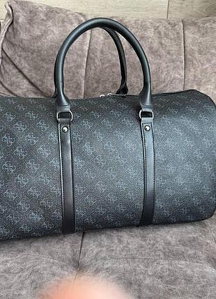 Велика жіноча сумка стиль guess чорна, міська сумочка для залу фітнесу, дорожня женская большая объемная вместительная сумка сумочка для вещей