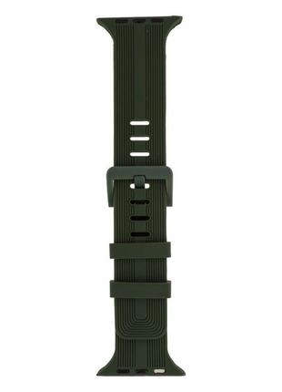 Ремінець для apple watch band silicone shine 42/44/45/49 mm колір military green