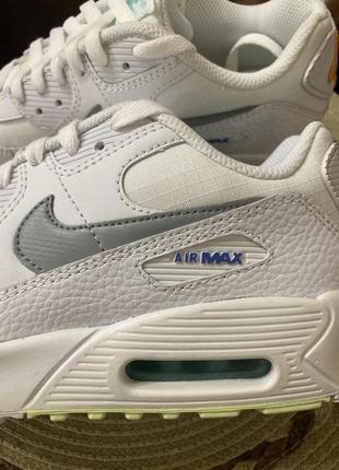 Nike air max 90 (gs) ‘white’7 фото