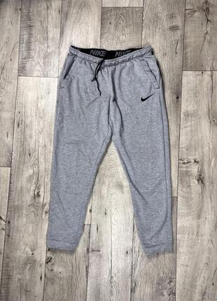 Nike спортивные штаны оригинал серые l размер