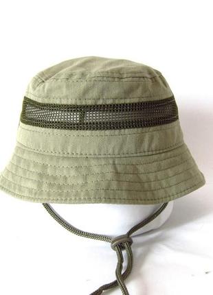 Панама летняя коттоновая цвет фисташка с сеткой davani 07100