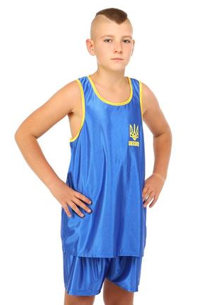 Форма боксерская детская майка и шорты ukraine р-р s-xl