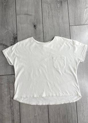 Белая футболка zara