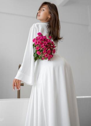 Халат шелк армани "anetta" белый