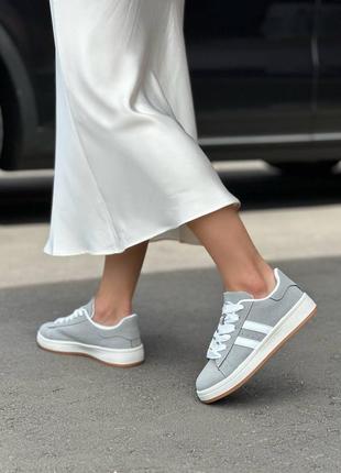 Женские кроссовки эко замша