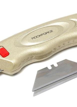 Ніж універсальний в метал корпусі зі змінними лезами 3шт, в блістері