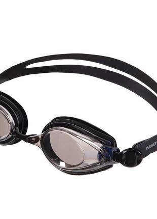 Очки для плавания взрослые зеркальные линзы madwave techno mirror ii m042803 цвета в ассортименте