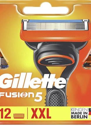 Змінні картриджі для гоління gillette fusion5 12 шт (ціна за 1шт) (7702018561759)