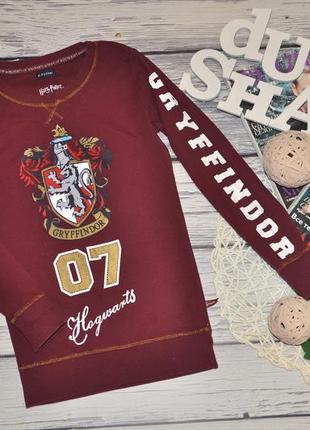 6-8/ xs-s фірмовий оригінальний трикотажний лонгслів кофтинка в рубчик harry potter гаррі потер