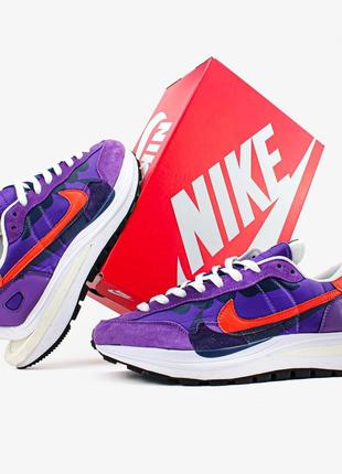 Мужские кроссовки sacai x nike vaporwaffle "dark iris3 фото