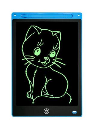 Планшет для рисования 10" одноцветный графический lcd планшет. цвет синий