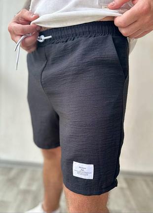 Мужские шорты из льна жатки sa-697