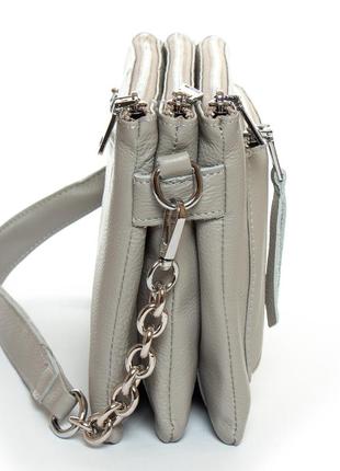 Невелика сумка жіноча сіра клатч шкіряний alex rai жіноча міська сумка модна сумка для дівчини5 фото