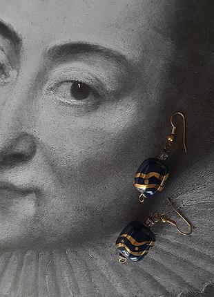 Винтажные серьги, серёжки винтаж, серьги, красивые серьги, керамика, винтаж, бохо, венеция