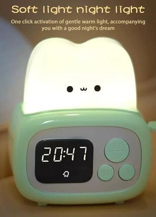 Детские часы с будильником, подсветкой и usb зарядкой / электронные часы будильник /...