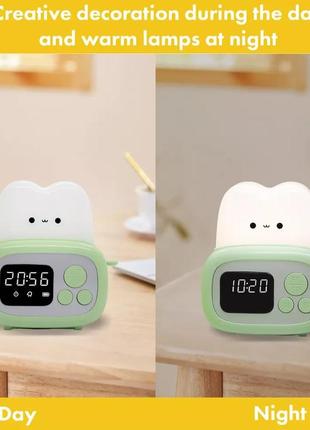 Детские часы с будильником, подсветкой и usb зарядкой / электронные часы будильник /...