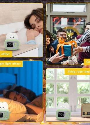 Детские часы с будильником, подсветкой и usb зарядкой / электронные часы будильник /...