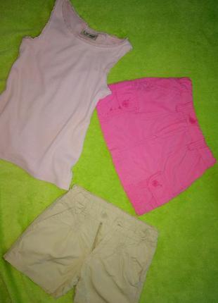 Спідниця та шорти sela + майка next на дівчинку 4 роки