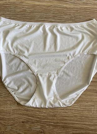 Шикарные, базовые, трусики, с высокой. посадкой, в нежно кремовом, цвете, от дорогого бренда: m&amp;s 👌