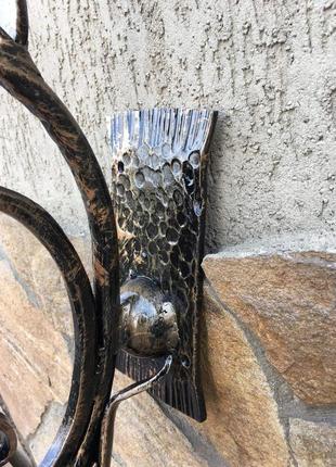 Коване бра ручної роботи у вигляді красивої квітки