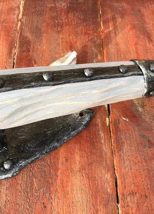 Кованый настенный бра ручной работы в виде факела в ретро стиле