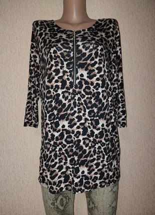 Леопардовая женская трикотажная кофта, блузка lascana5 фото